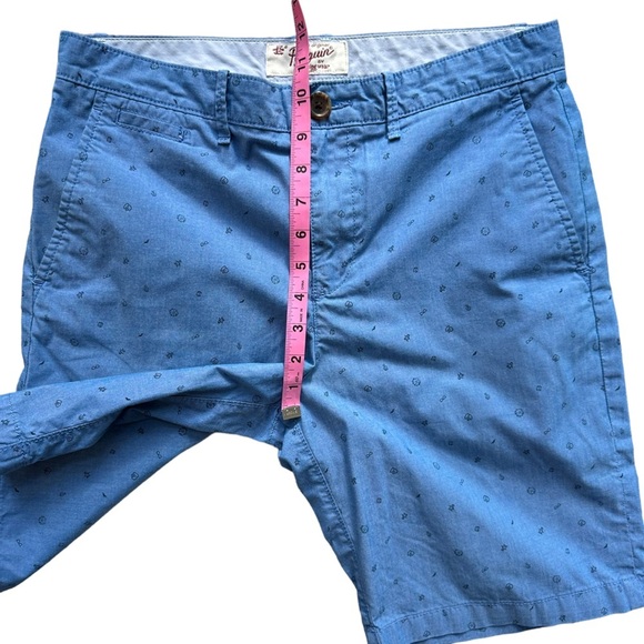 Original Penguin Short Men's Slim 8" Short in Blue with Pattern Size: 30 - Picture 7 of 9